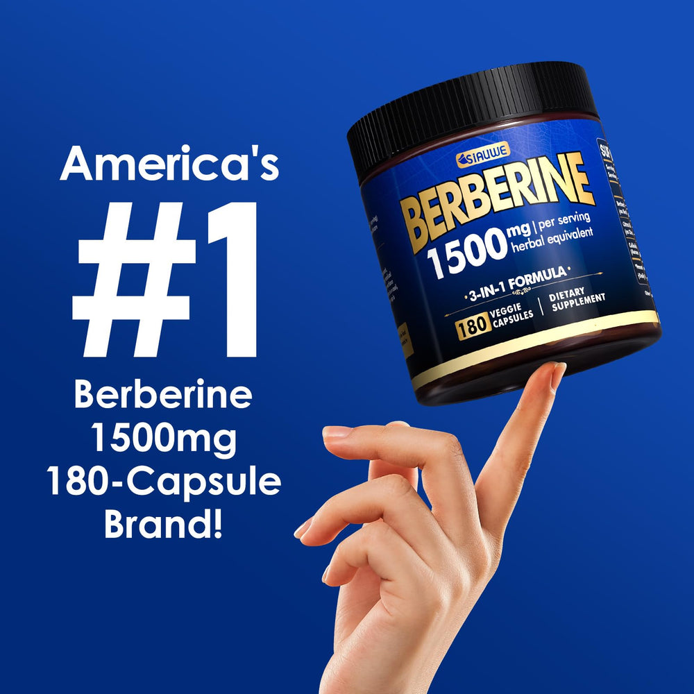 Label highlighting 1500mg berberine hcl