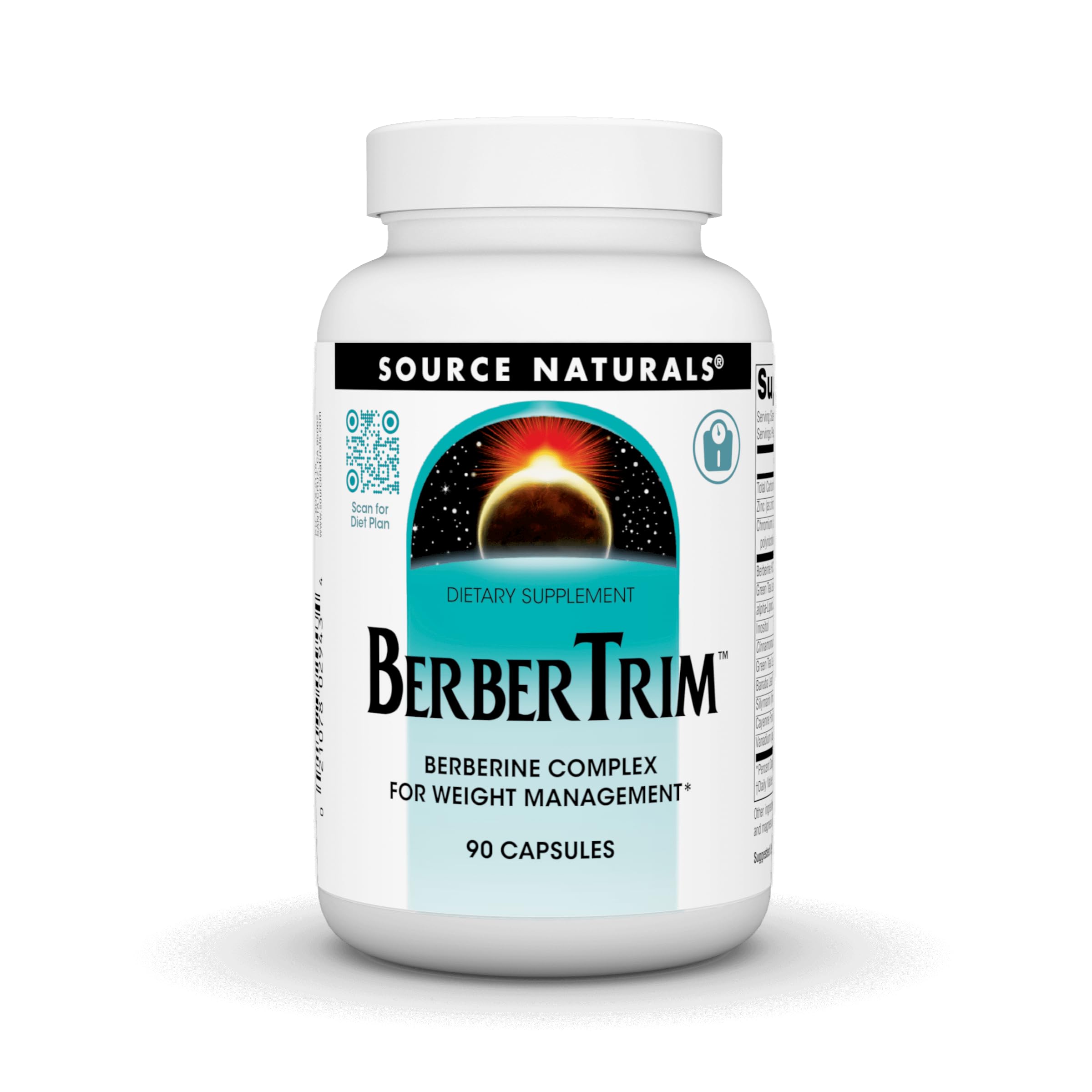 Bottle of Source Naturals BerberTrim Berberine Complex - front view