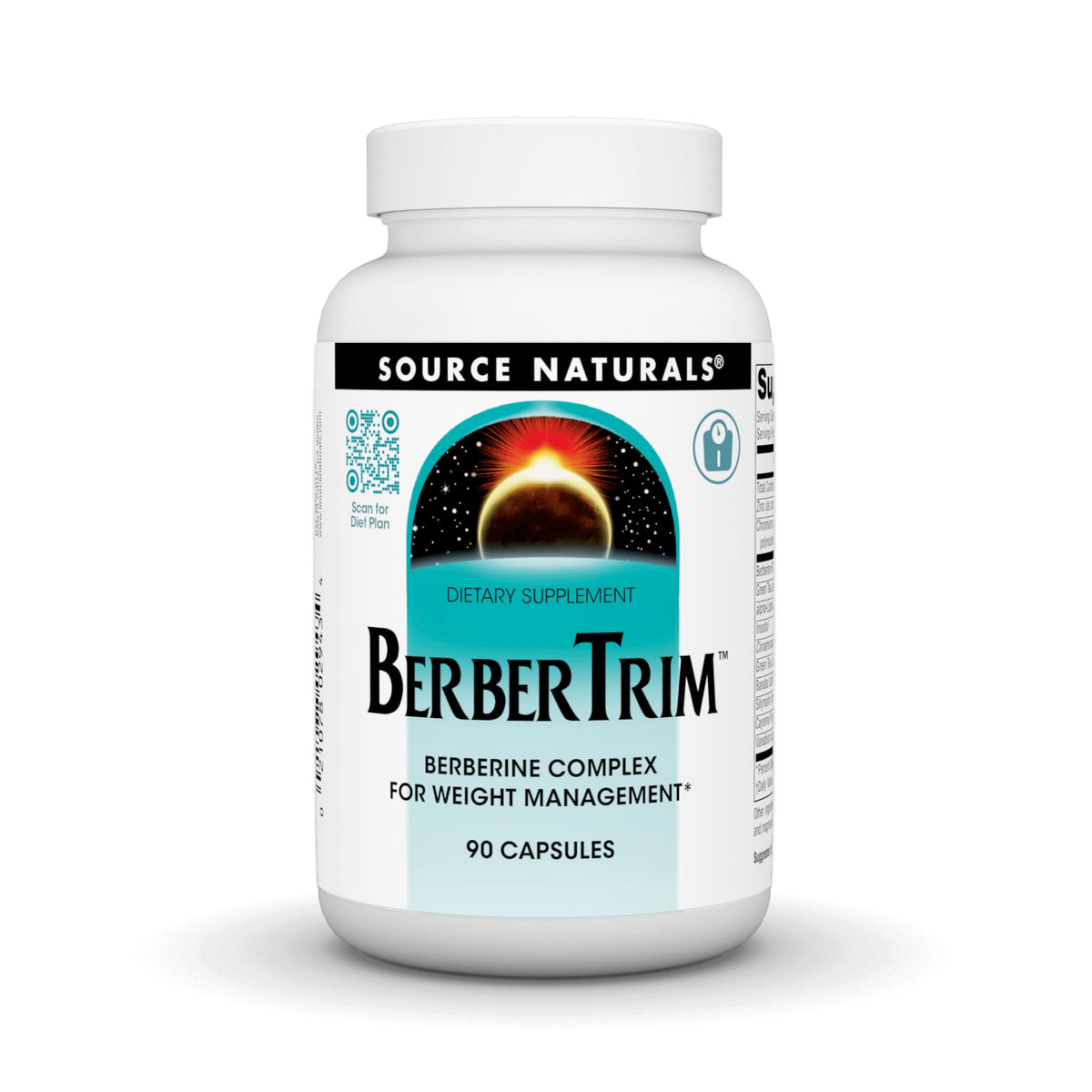 Bottle of Source Naturals BerberTrim Berberine Complex - front view