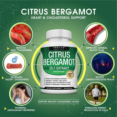 Bergamot essential oil and citrus bioflavonoids illustration
