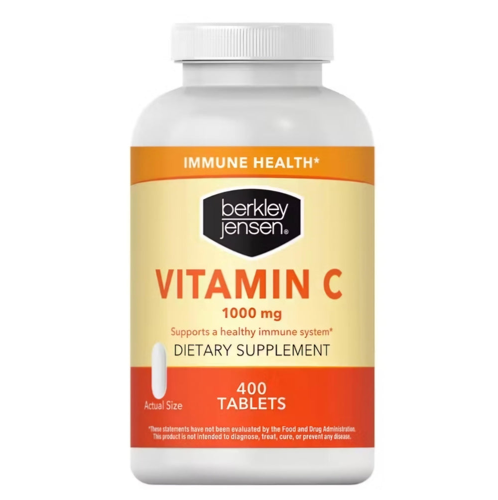 Berkley Jensen Vitamin C 1000 mg bottle with 400 tablets