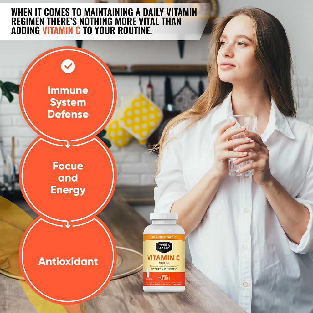 Ingredient and label of Berkley Jensen Vitamin C supplement