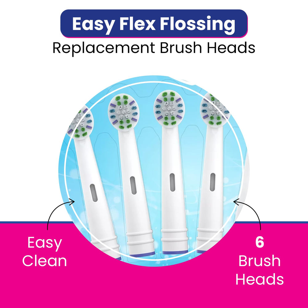 Close-up of Green Replace-Me bristles fading on replacement brush head