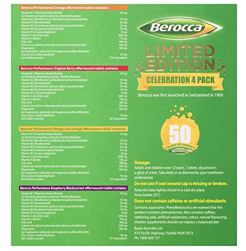 Berocca Celebration Pack Mango & Orange flavour