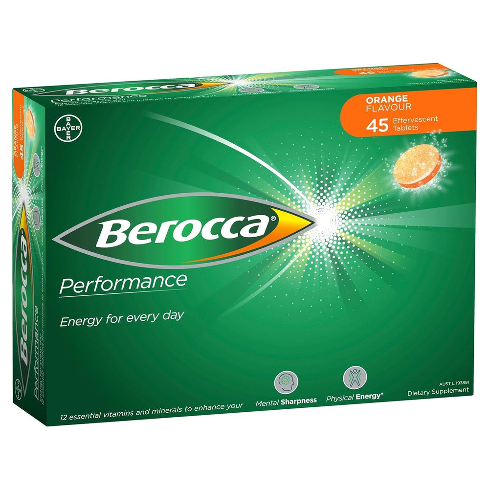 Berocca Orange effervescent tablets packaging front