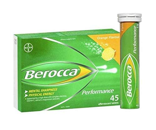 Berocca Orange effervescent tablets packaging side view