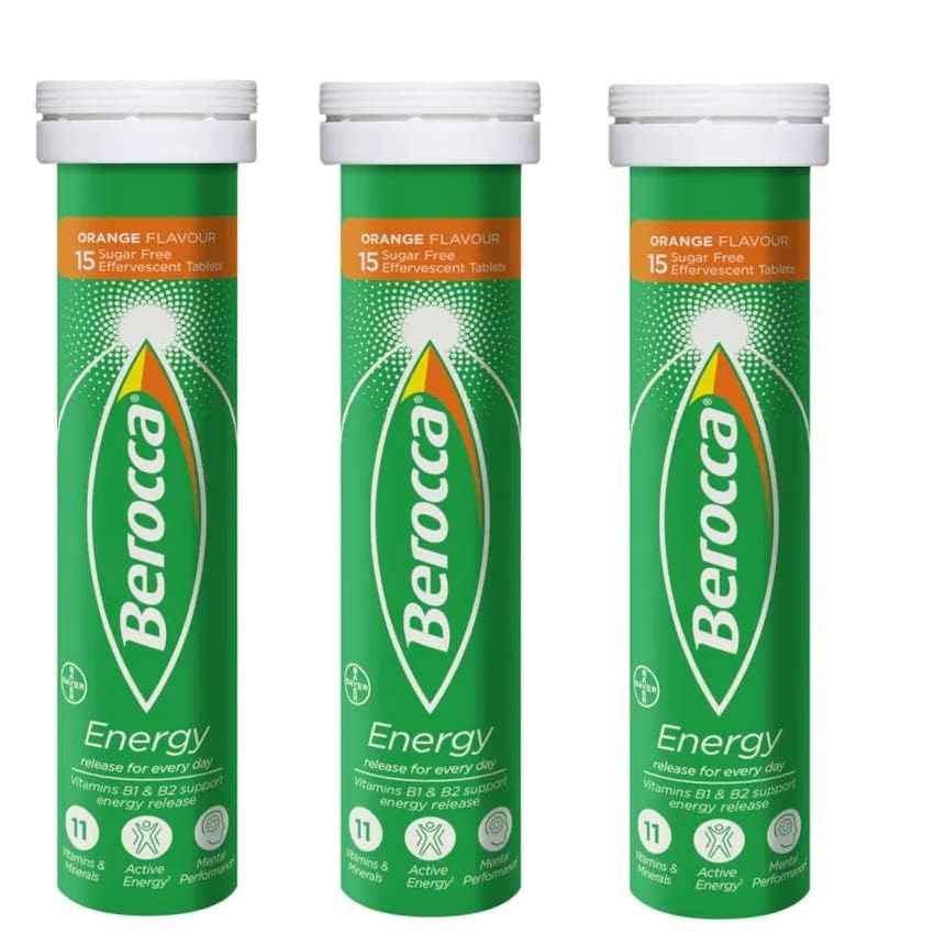 Back view of Berocca Orange 45-count packaging
