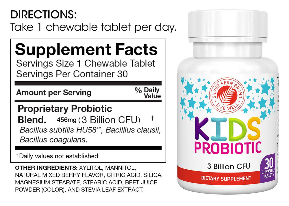 Berry-flavored chewable probiotic for kids, 60-count