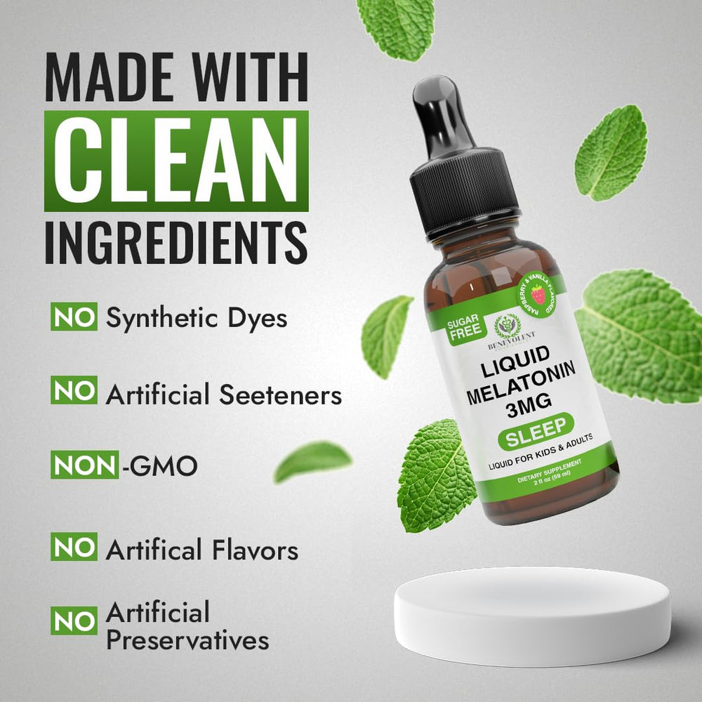 Berry vanilla melatonin drops flavor close-up for testing