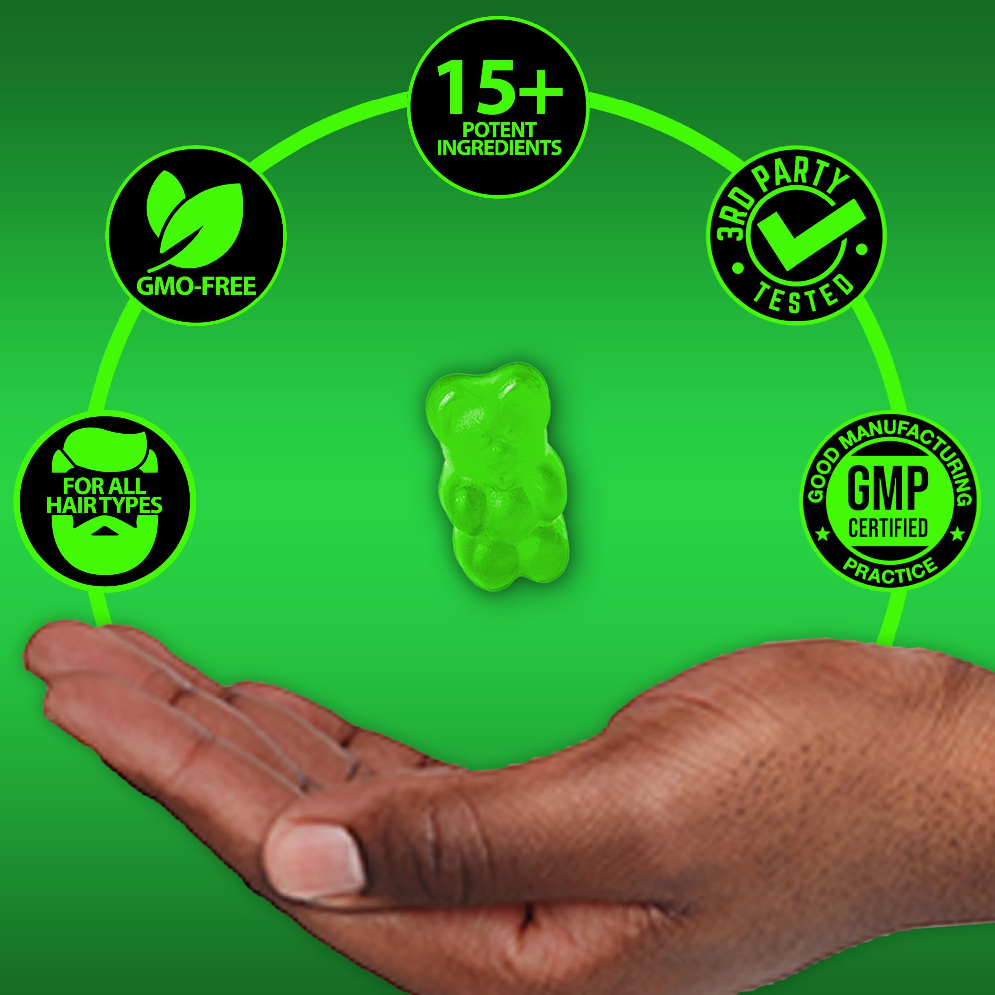 Label showing 620,000 mcg biotin and ingredients