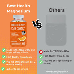 180-count bottle of Best Health Magnesium Gummies