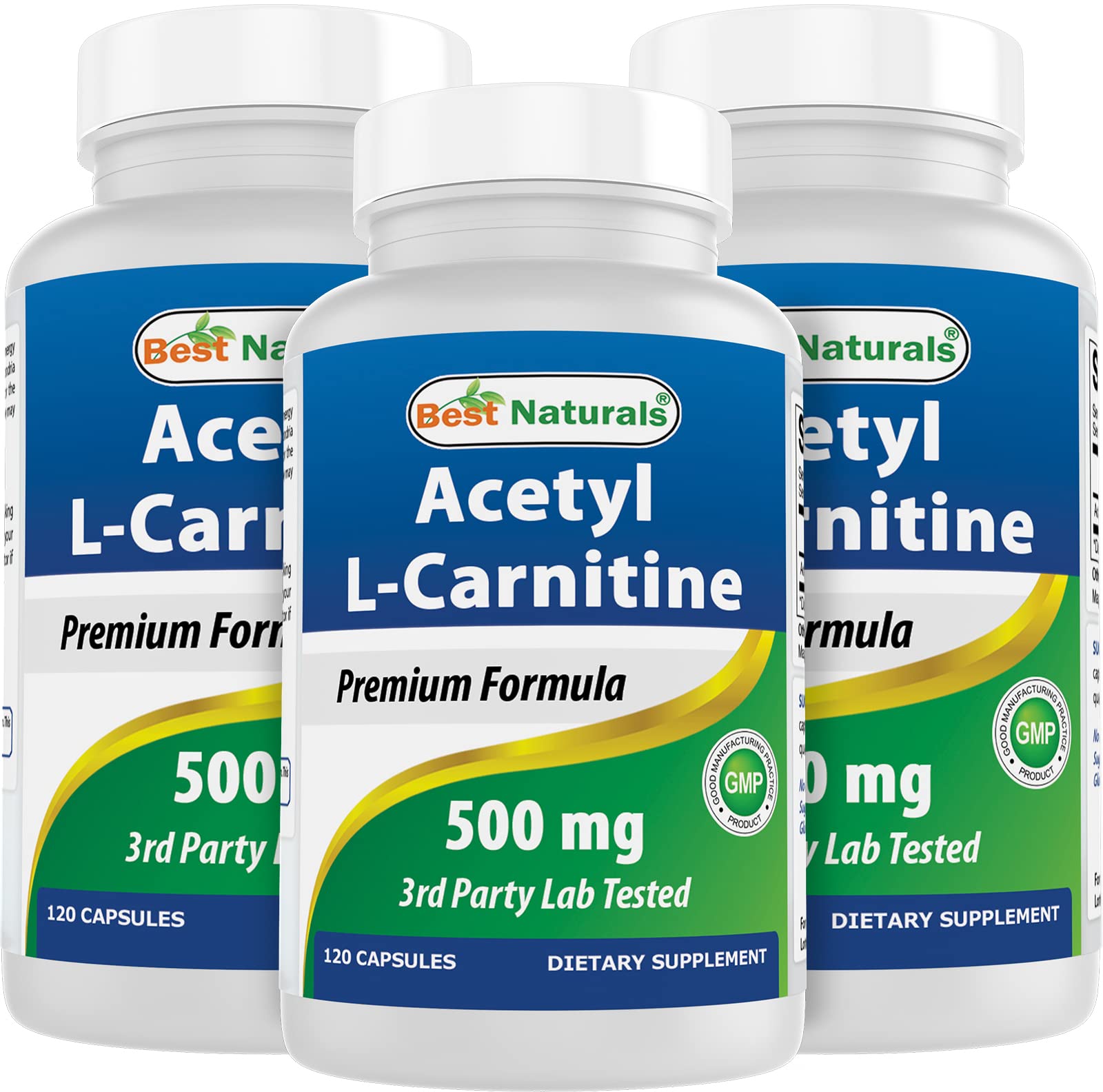 Best Naturals Acetyl L-Carnitine 500mg bottle – front view