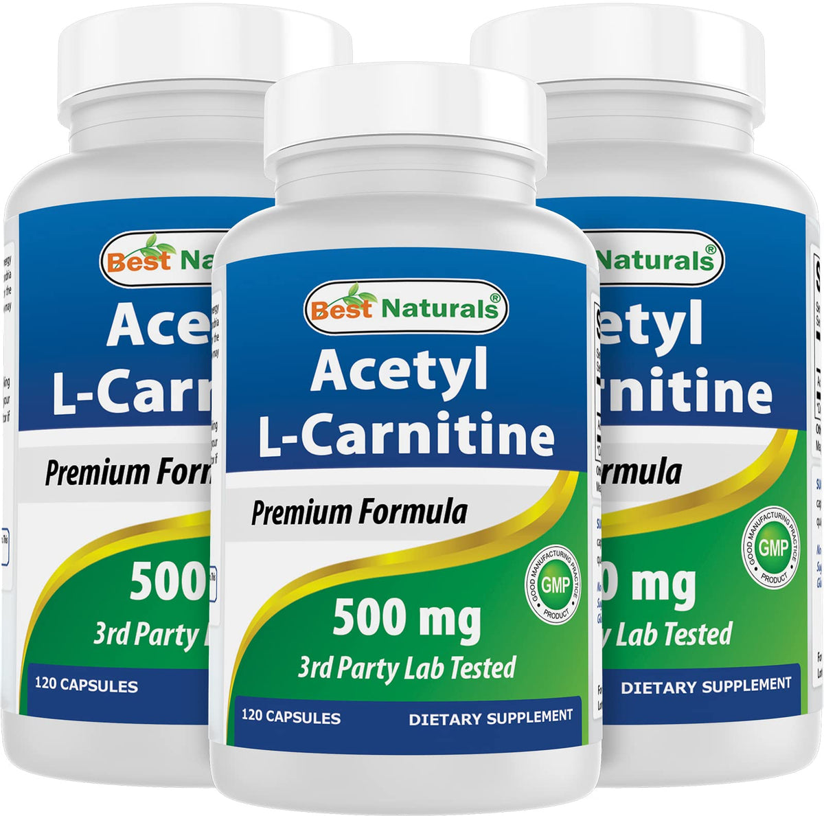 Best Naturals Acetyl L-Carnitine 500mg bottle – front view