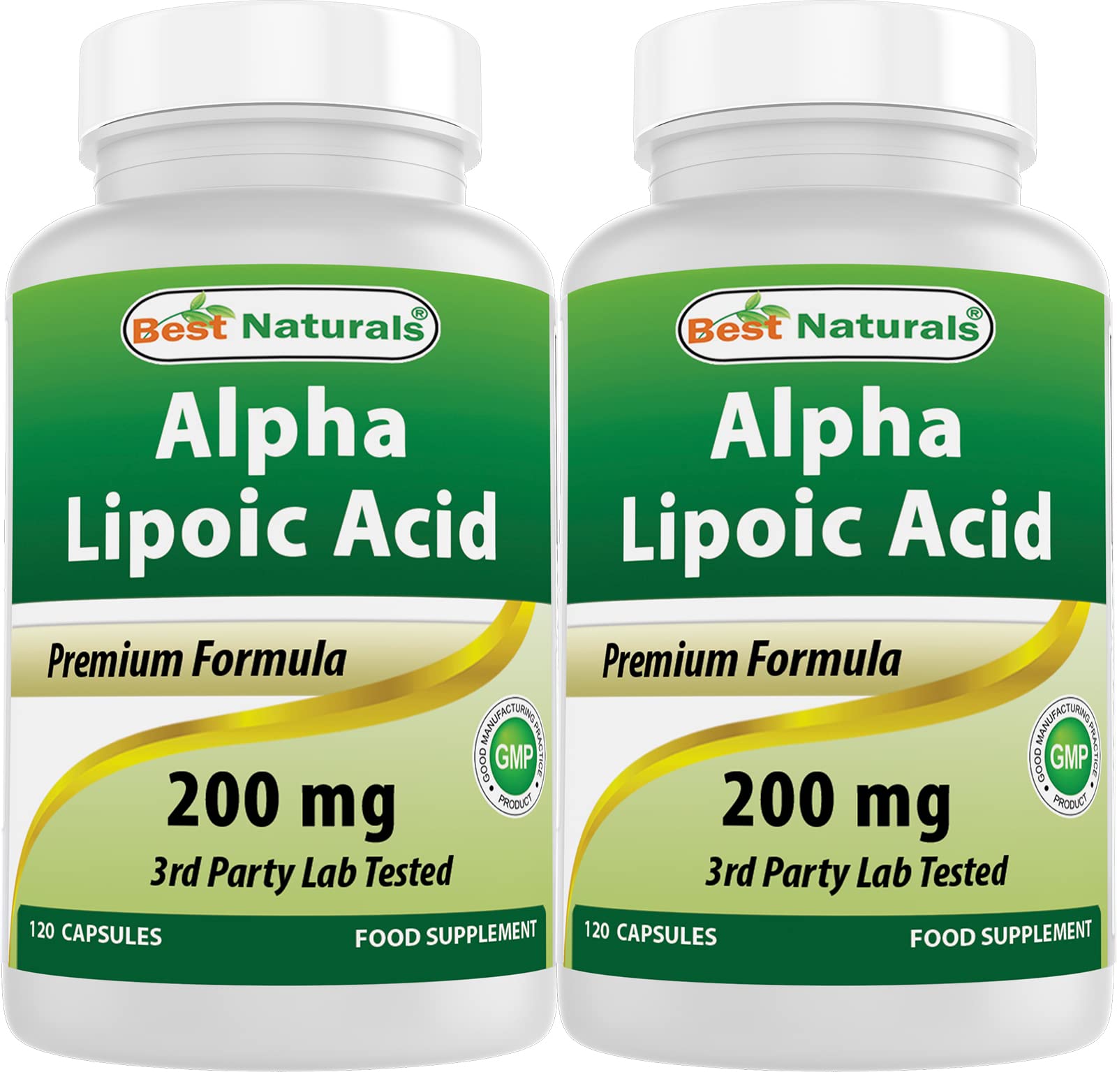 Bottle of Best Naturals Alpha Lipoic Acid 200 mg - 120 capsules