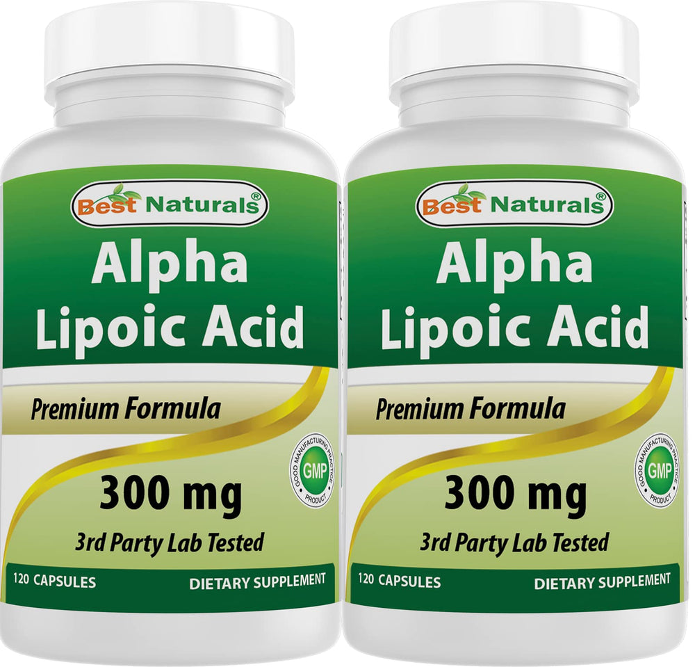 Best Naturals Alpha Lipoic Acid 300 mg bottle – front view