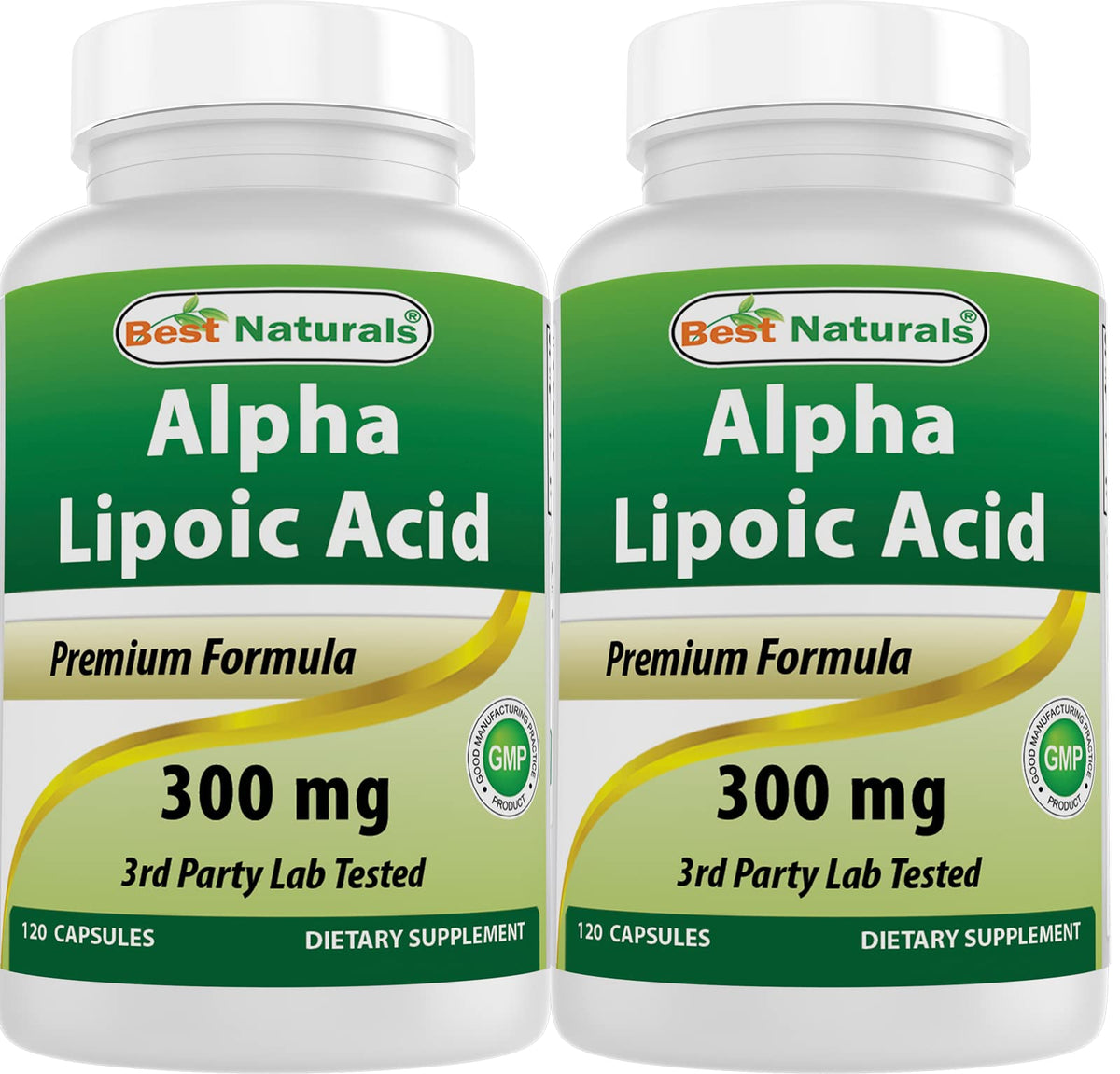 Best Naturals Alpha Lipoic Acid 300 mg bottle – front view