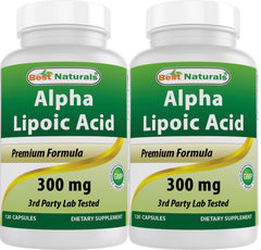 Best Naturals Alpha Lipoic Acid 300 mg bottle – front view