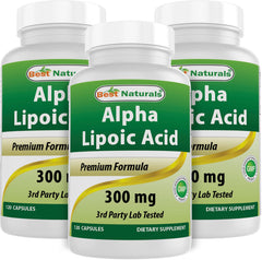 Best Naturals Alpha Lipoic Acid 300 mg bottle - front view