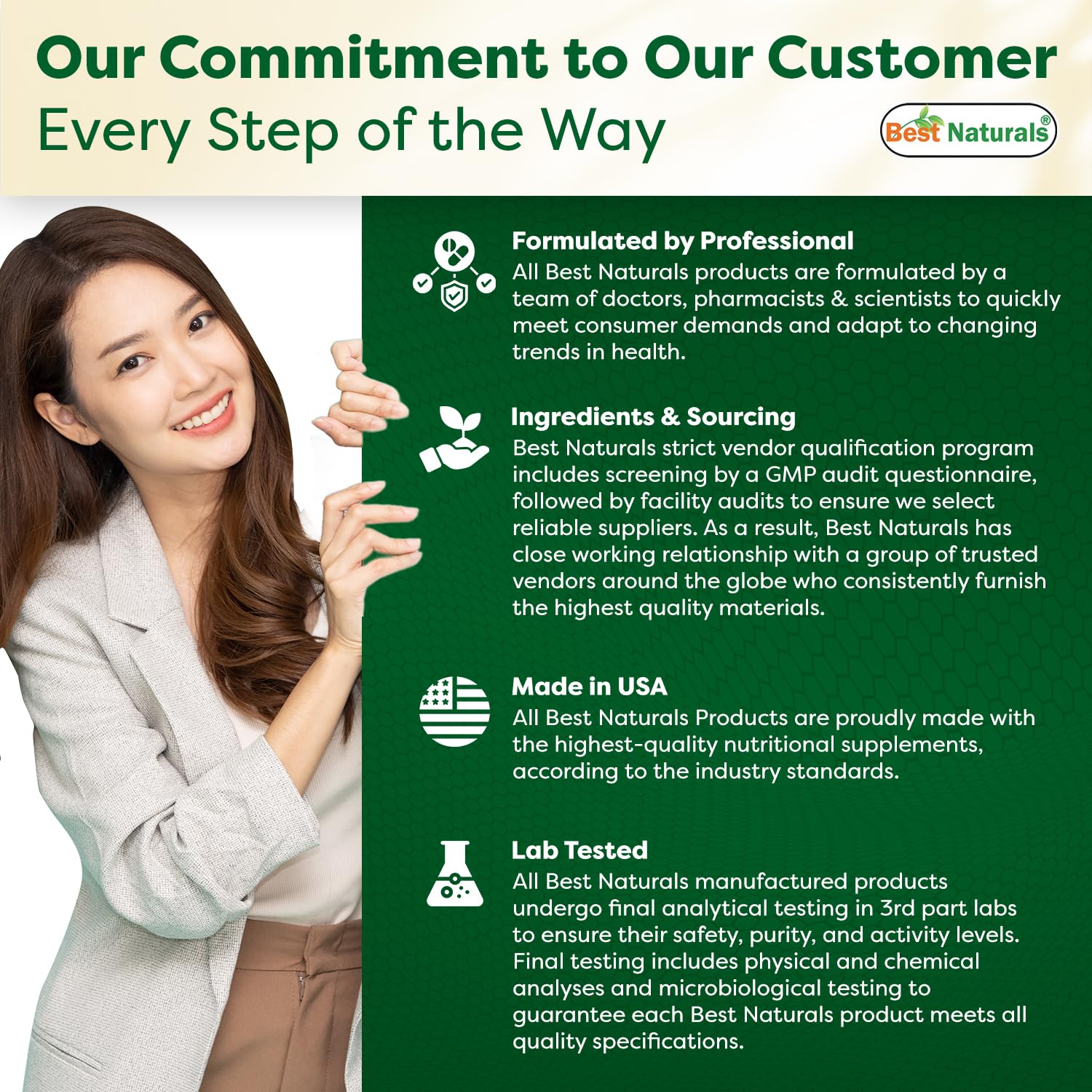 Close-up of supplement label for Best Naturals Alpha Lipoic Acid 600 mg