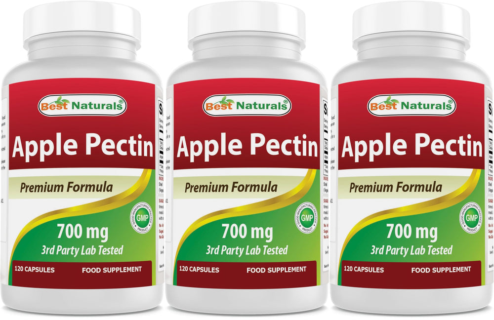 Bottle shot of Best Naturals Apple Pectin 700 mg - 120 capsules