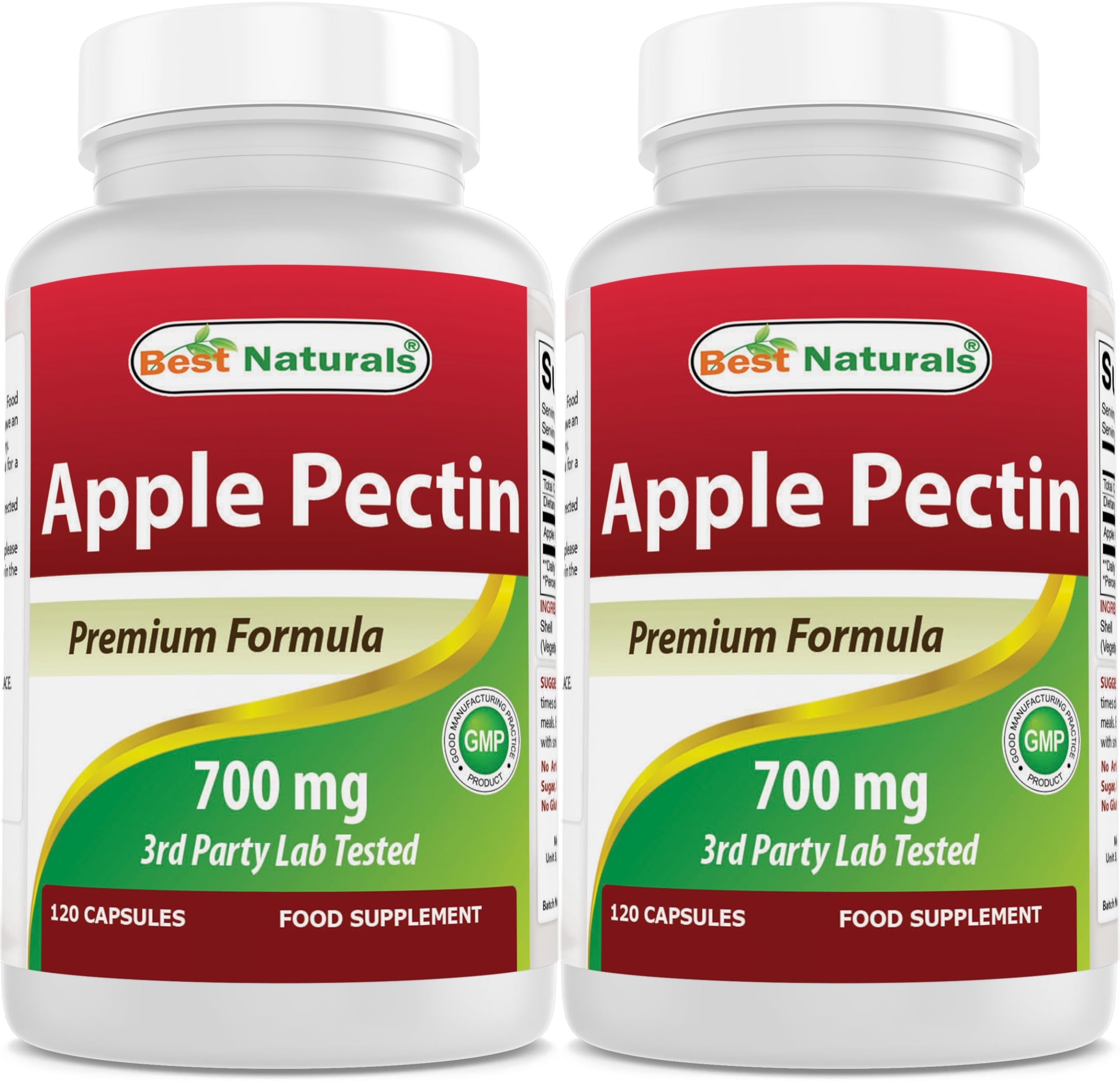 Best Naturals Apple Pectin 700 mg bottle – front view