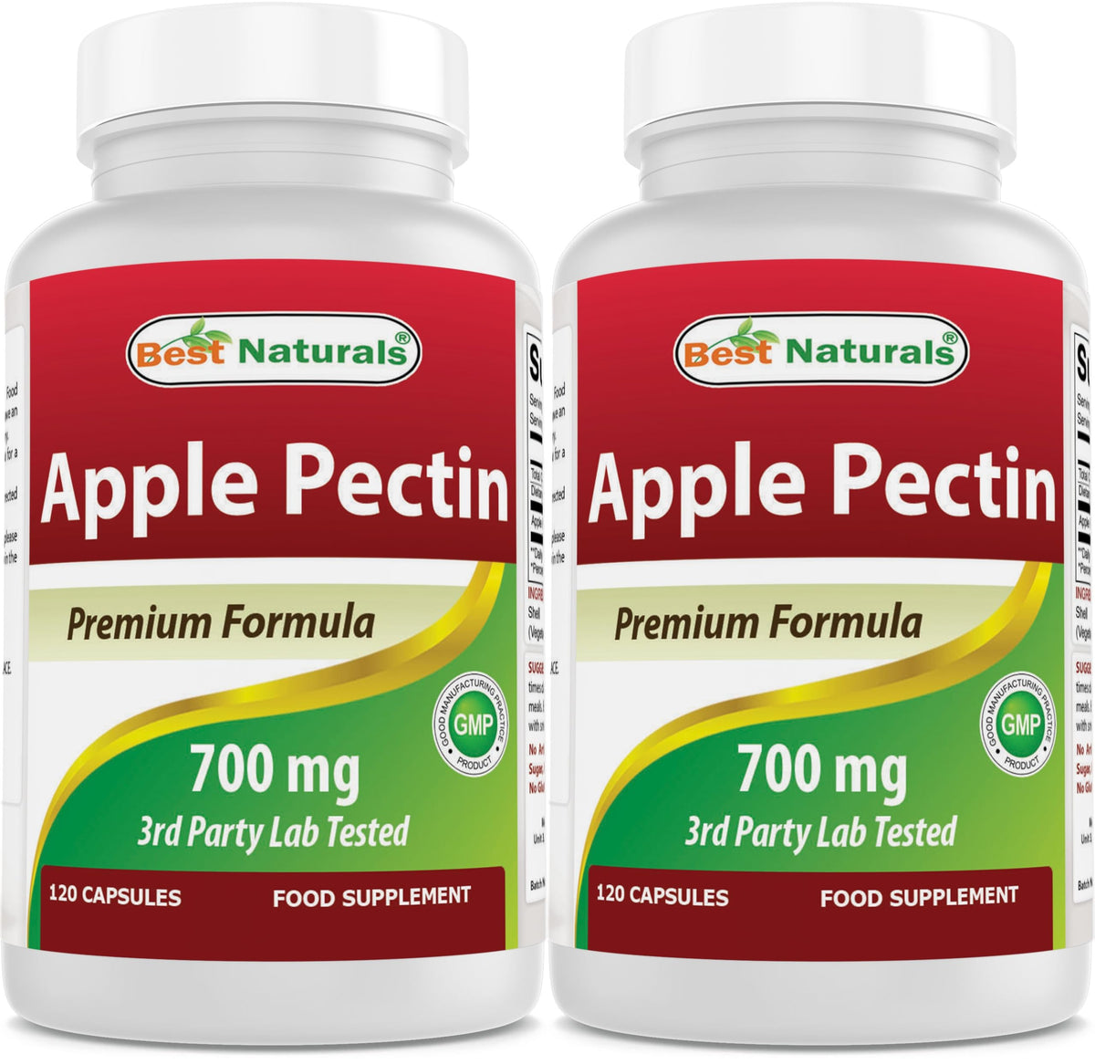 Best Naturals Apple Pectin 700 mg bottle – front view
