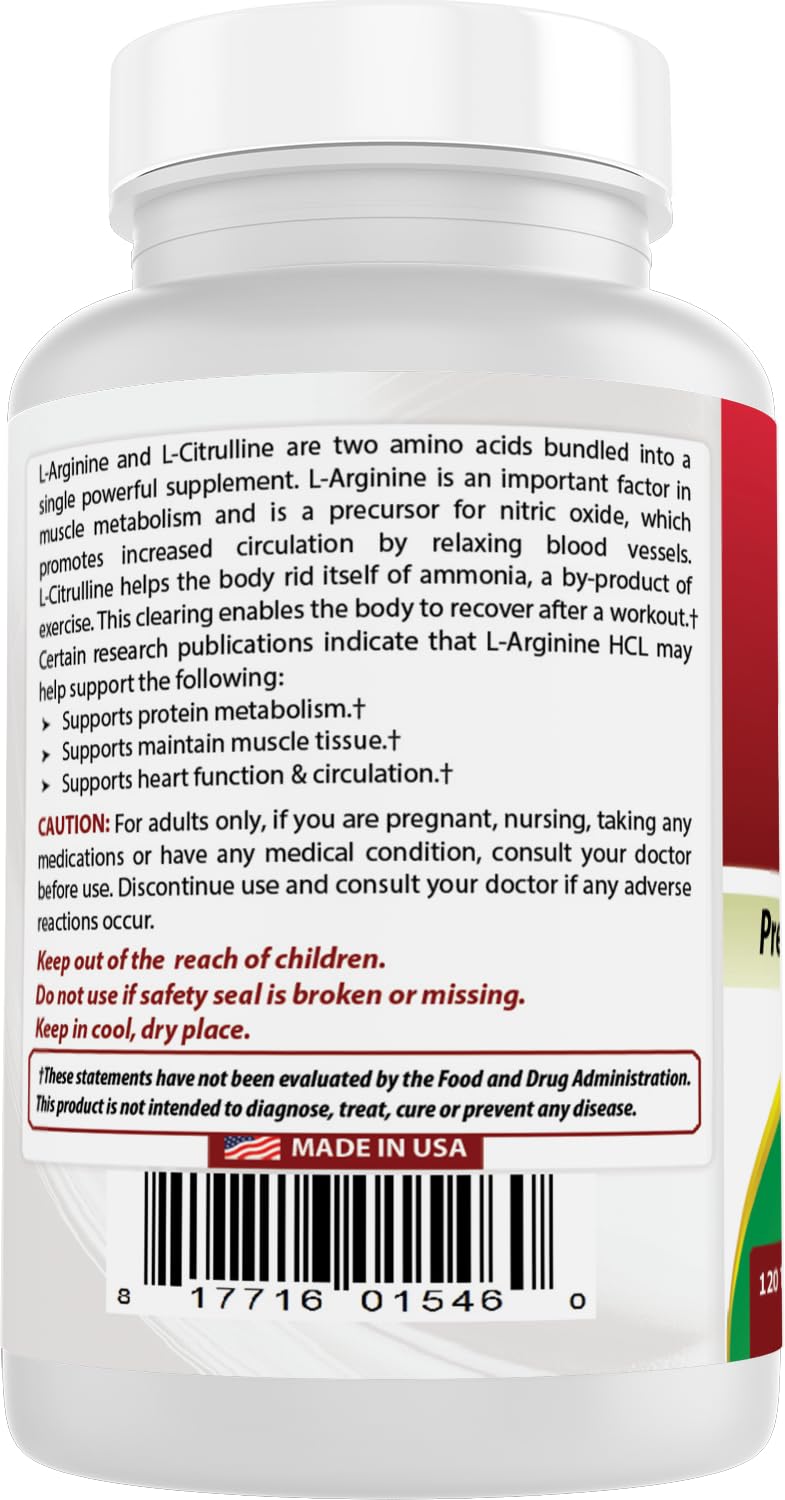 Healthy lifestyle concept with arginine citrulline supplement