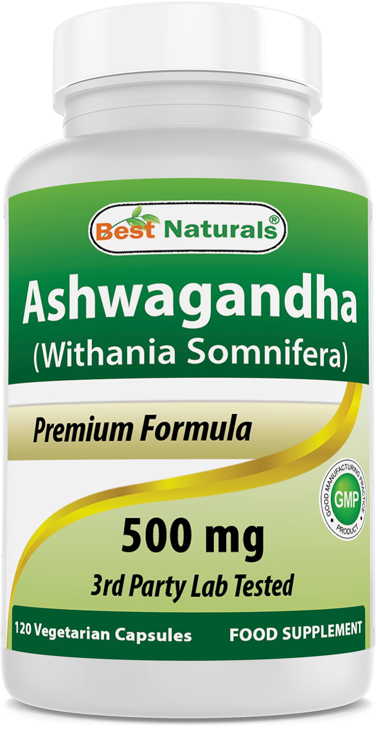 Best Naturals Ashwagandha capsules bottle - 120-count
