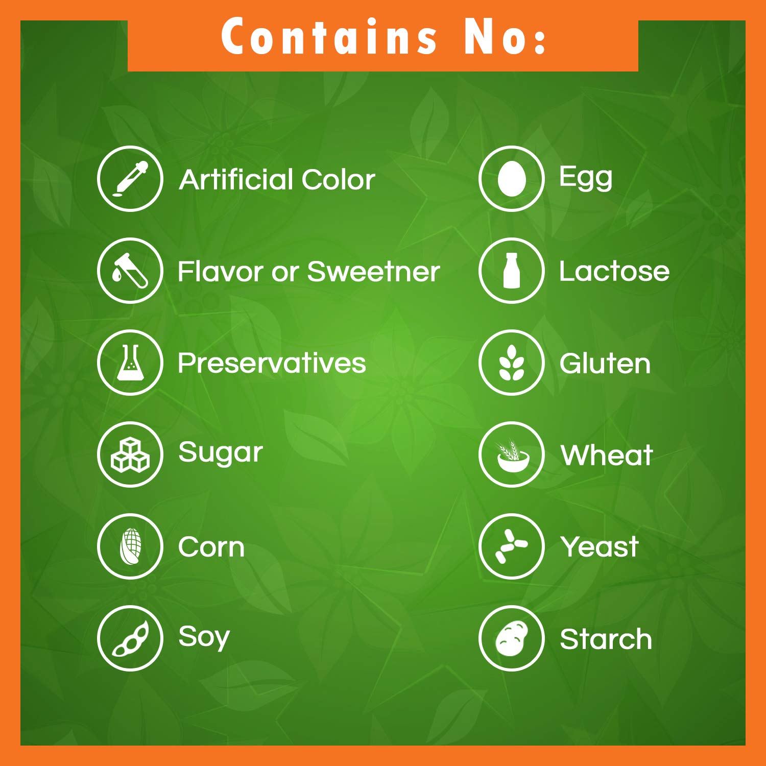 GMO-free and solvent-free icons on product label