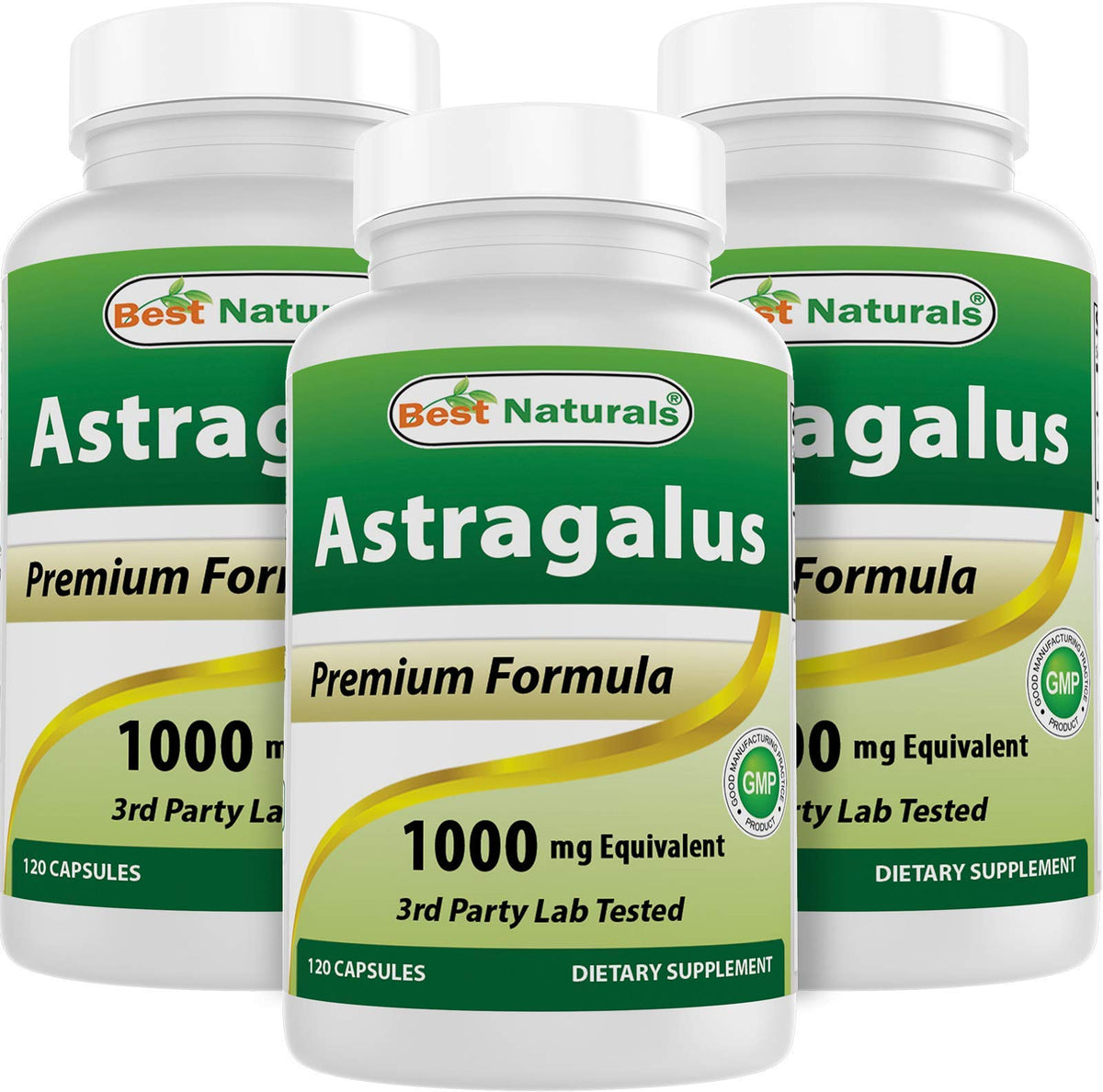 Best Naturals Astragalus Capsule 1000 mg bottle - front view