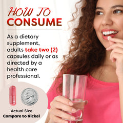 Nutrition label showing 500 mg per vegetarian capsule