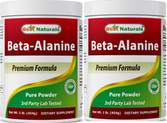 Front view of Best Naturals Beta-Alanine Pure Powder 1 lb Pack of 2