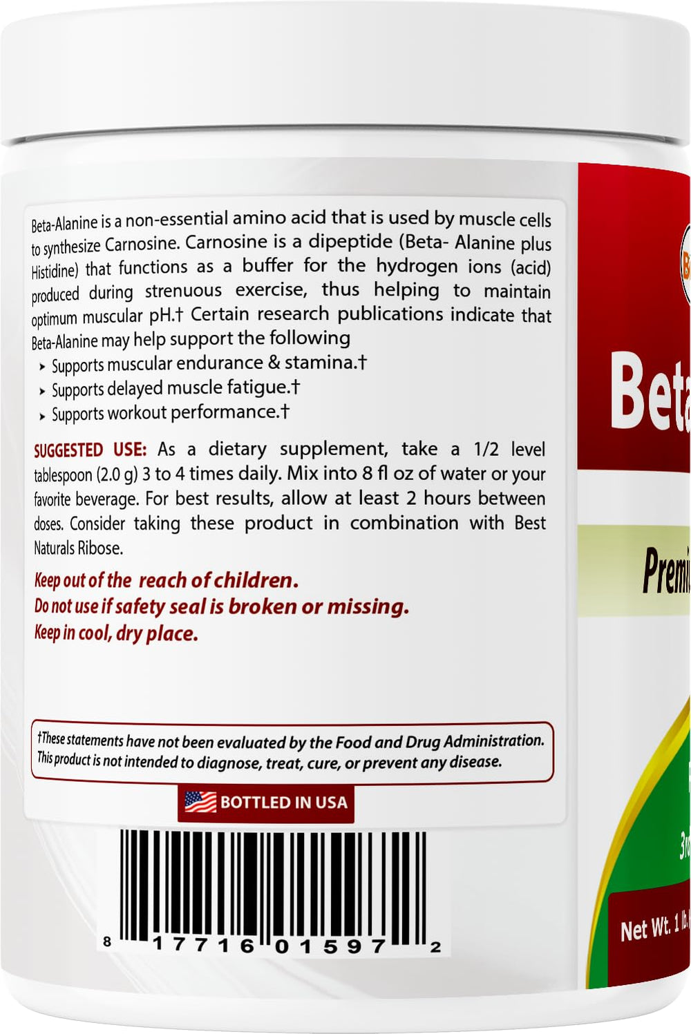 Made in USA in GMP compliant, FDA registered facility