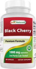 Front view of Best Naturals Black Cherry 1000 mg bottle