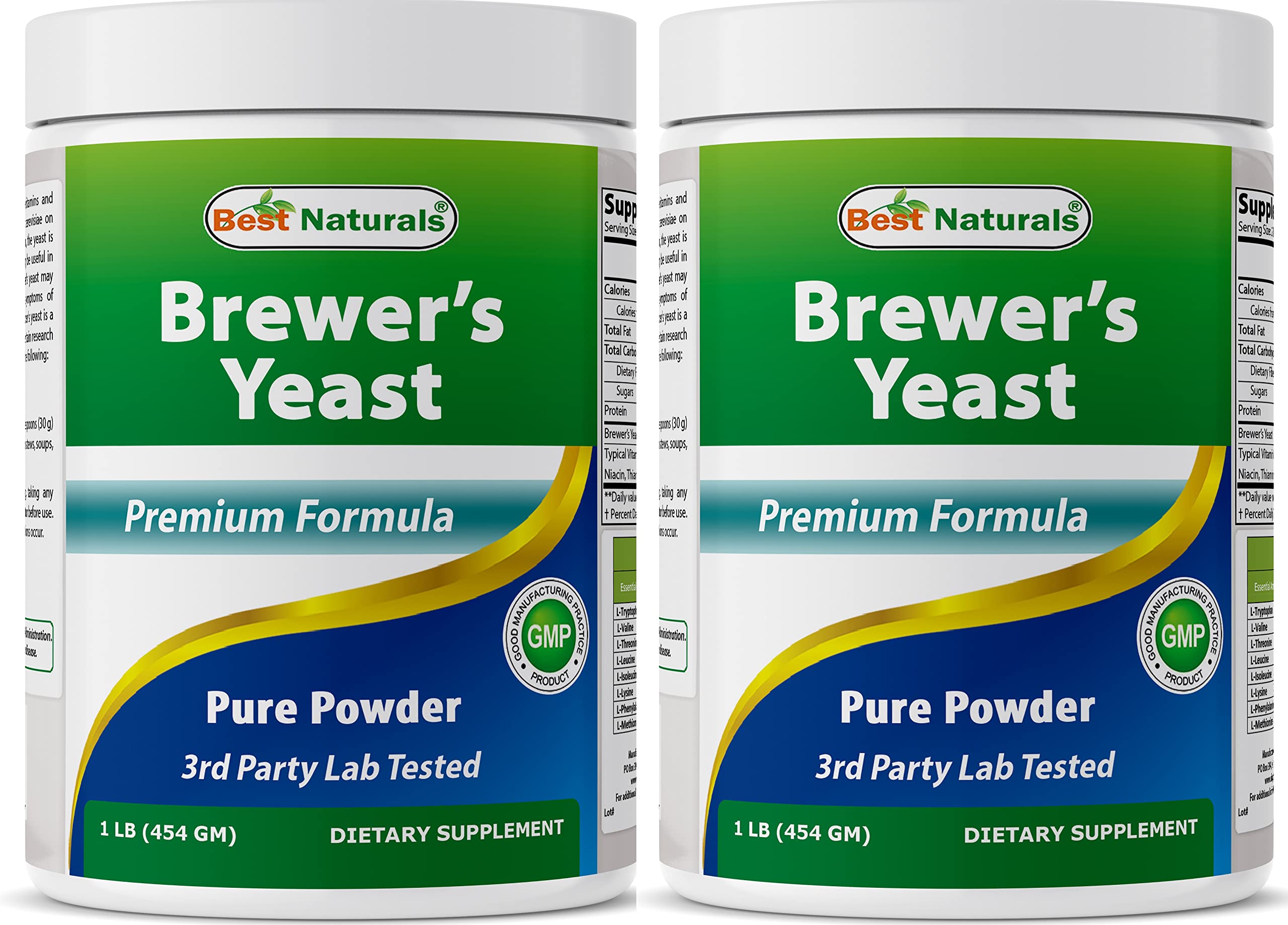 Best Naturals Brewers Yeast Powder 2 pack 16 oz bottle