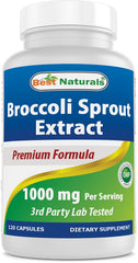 Best Naturals Broccoli Sprouts Extract bottle with 120 capsules