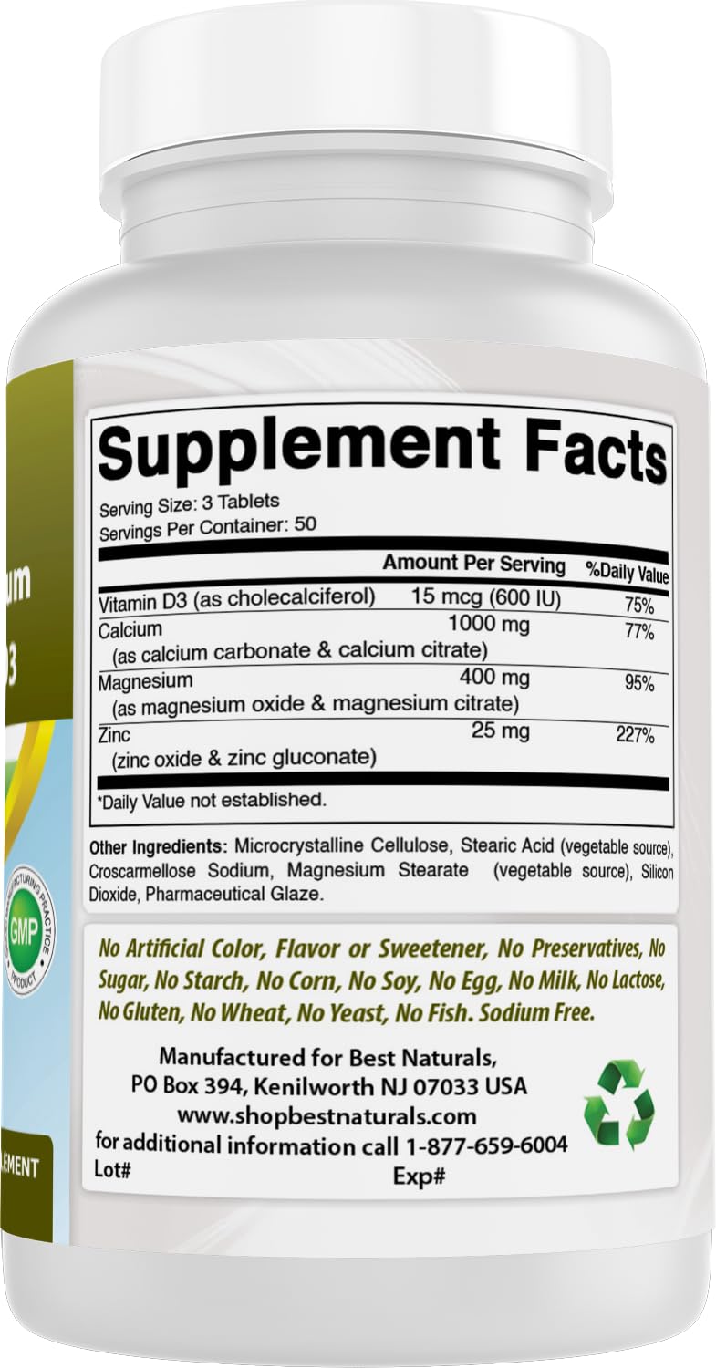 Front packaging image of Best Naturals supplement box and bottle