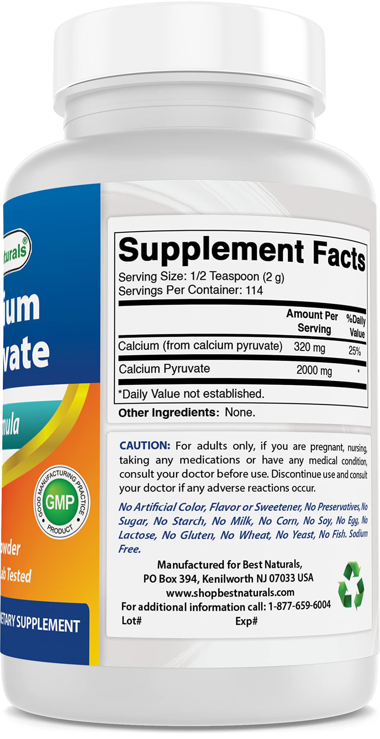 Made in USA GMP compliant FDA registered facility label