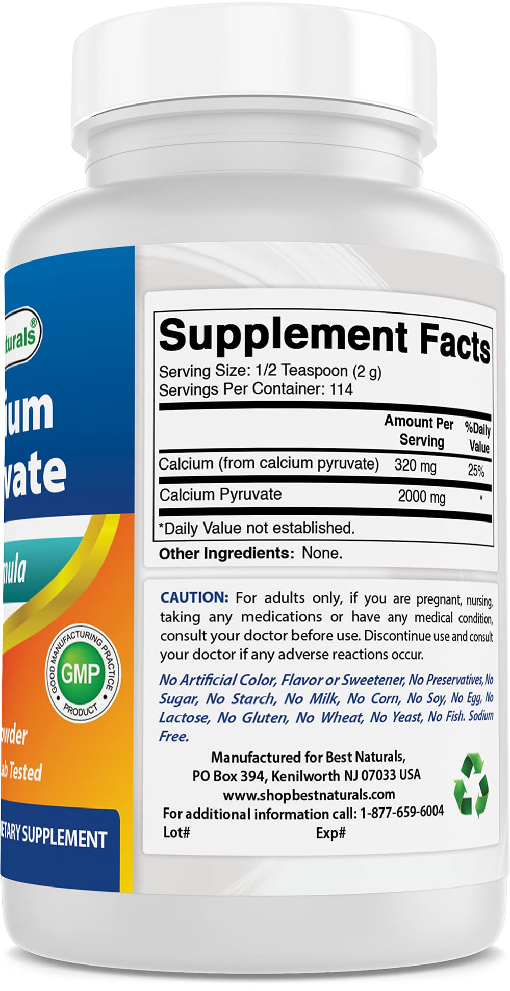 Made in USA GMP compliant FDA registered facility label