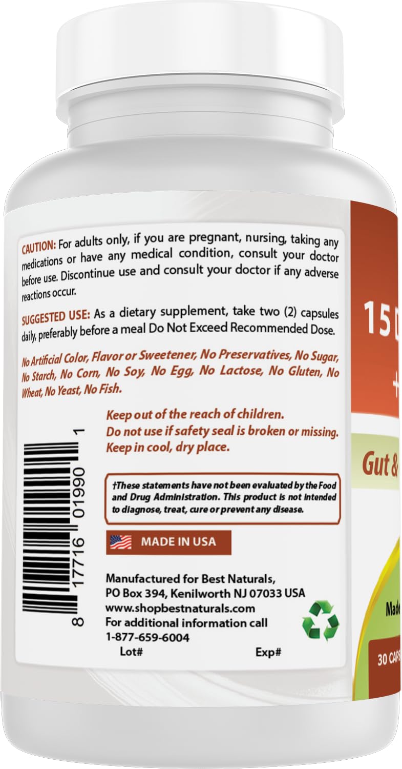 Best Naturals packaging with capsules suggests easy daily routine and convenient dosing