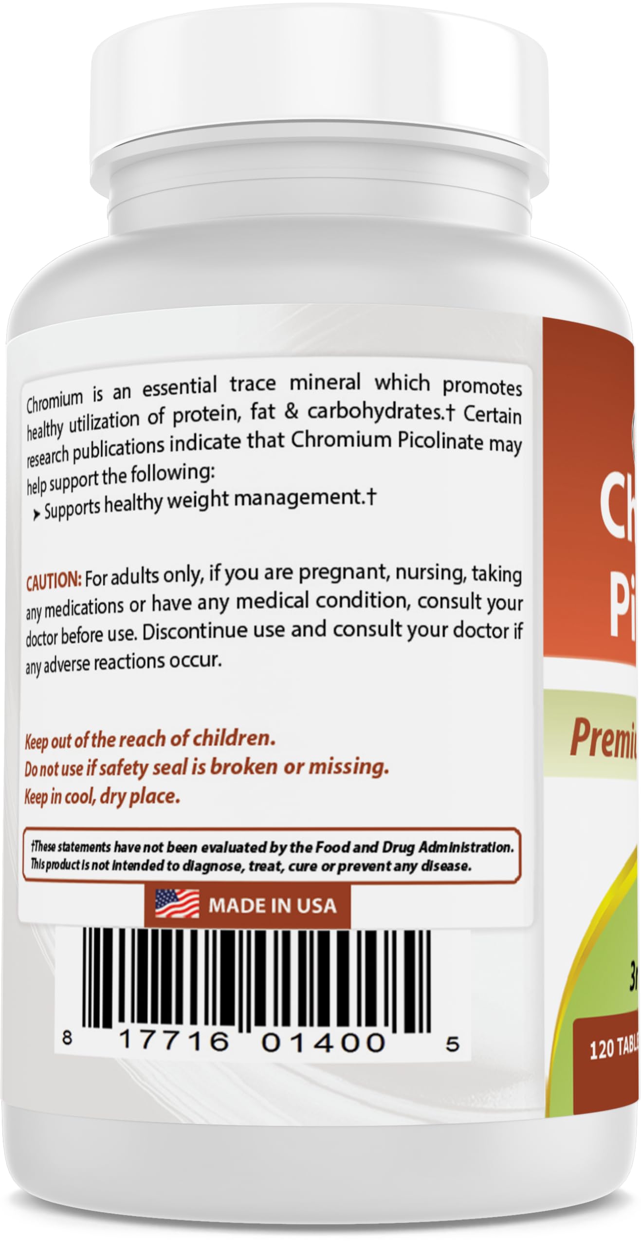 Label notes and no artificial colors or preservatives claim