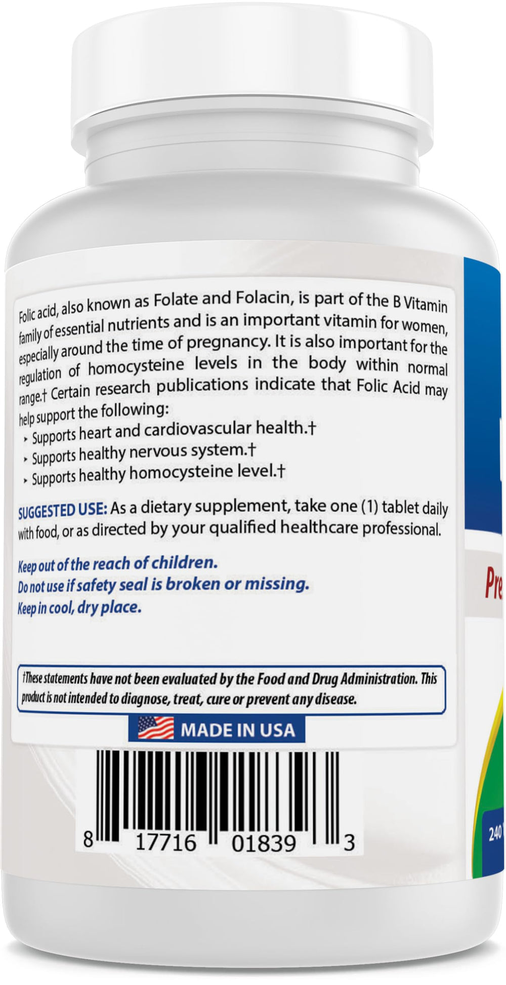 Pack of 2 bottles for a total of 480 tablets