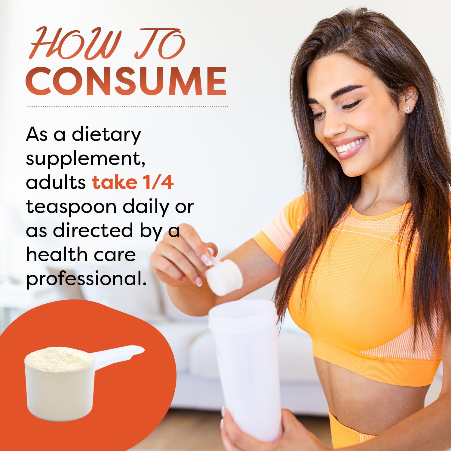 Best Naturals measuring scoop and teaspoon displaying precise serving control benefit accurate dosing