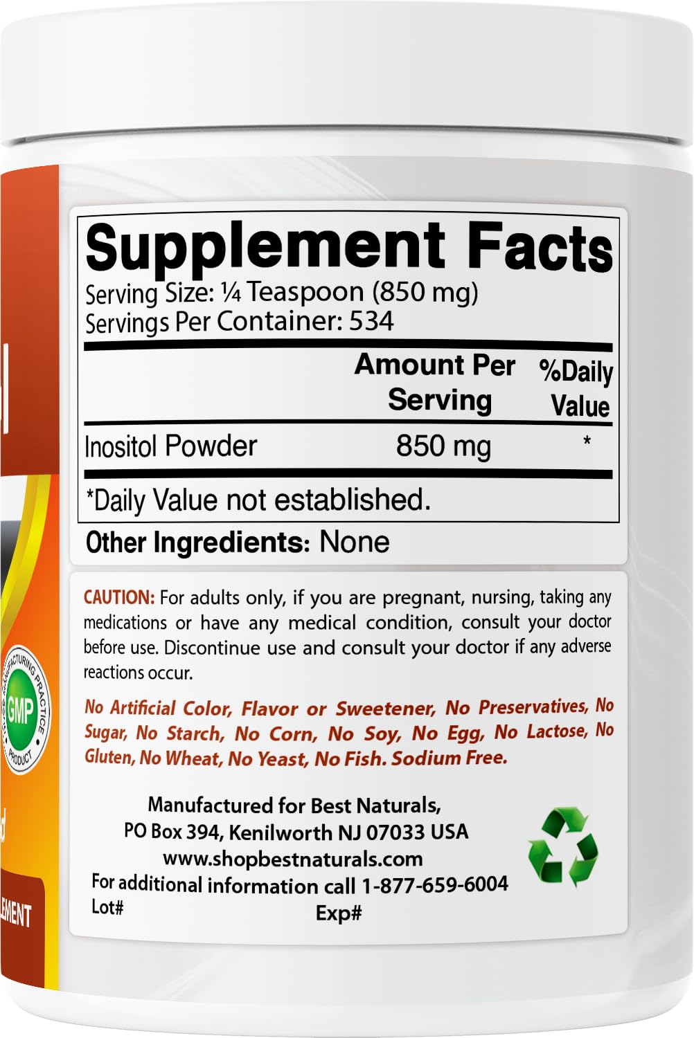 Best Naturals serving size comparison beside coin showing scale and portability benefit long-lasting supply
