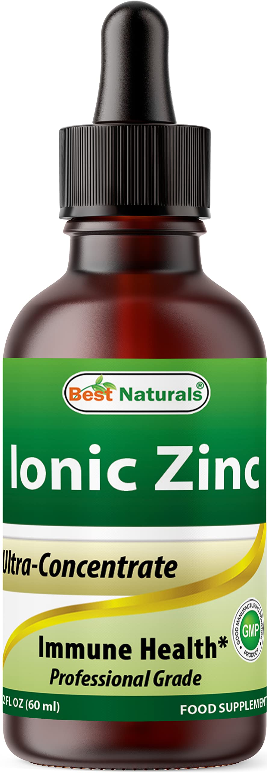 Best Naturals Ionic Liquid Zinc in a 2 oz glass bottle