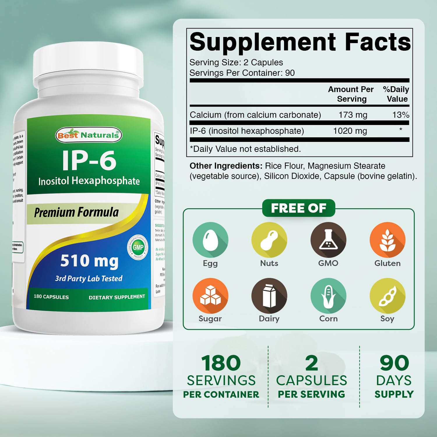 Back label with supplement facts