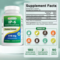 Back label with supplement facts