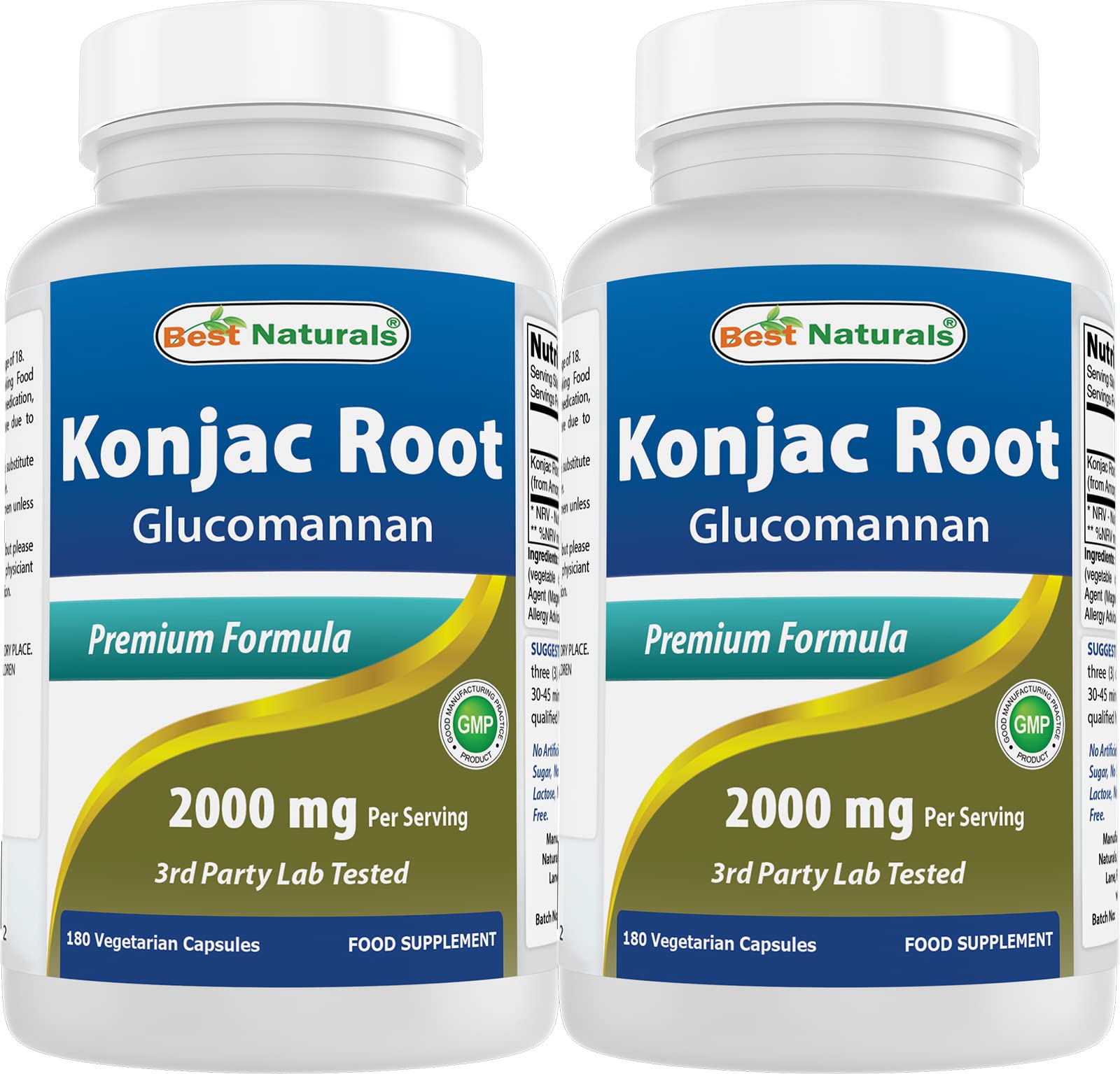 Best Naturals Konjac Glucomannan 2 Pack bottle and label