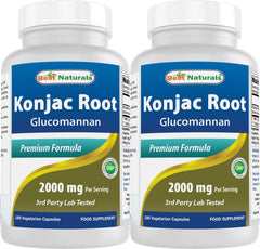 Best Naturals Konjac Glucomannan 2 Pack bottle and label