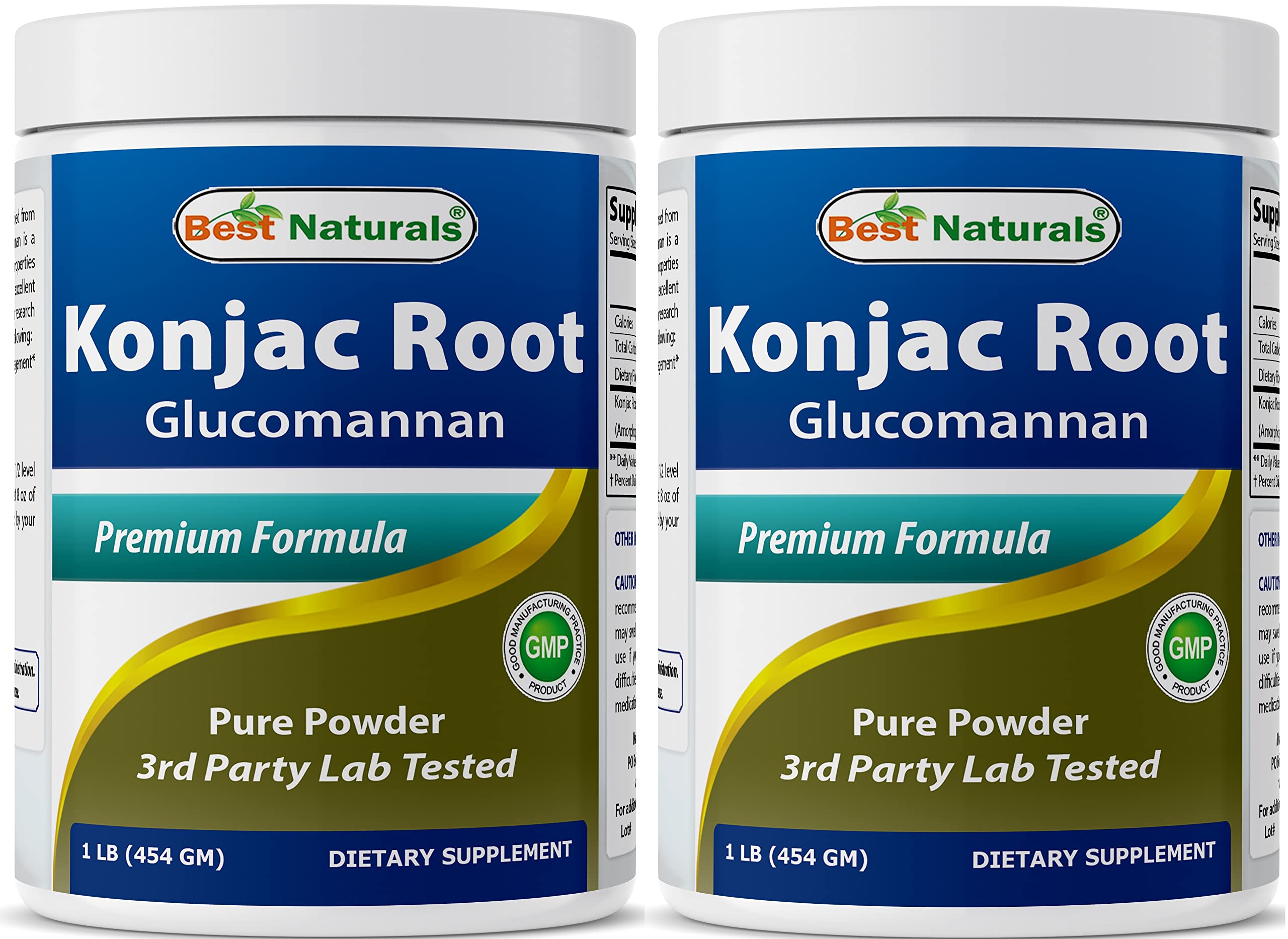 Best Naturals Konjac Glucomannan 2-Pack - 1 lb bottle (front view)